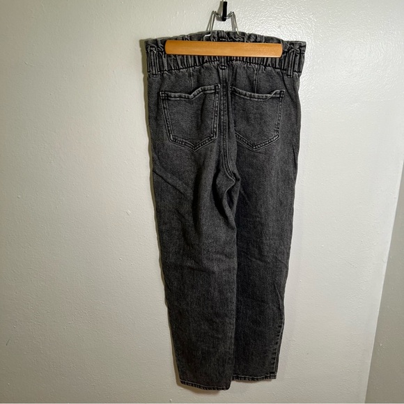 SO High Rise Mom Jean Faded Black Paper Bag Waist 7/28 - Picture 7 of 10